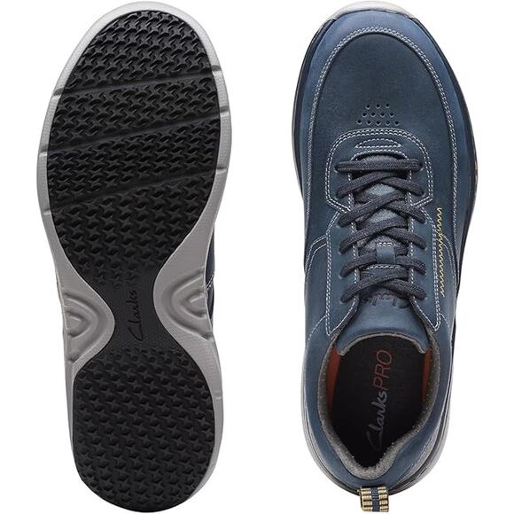 NWT Clarks Men\'s Clarkspro Lace Navy Leather 10 Medium